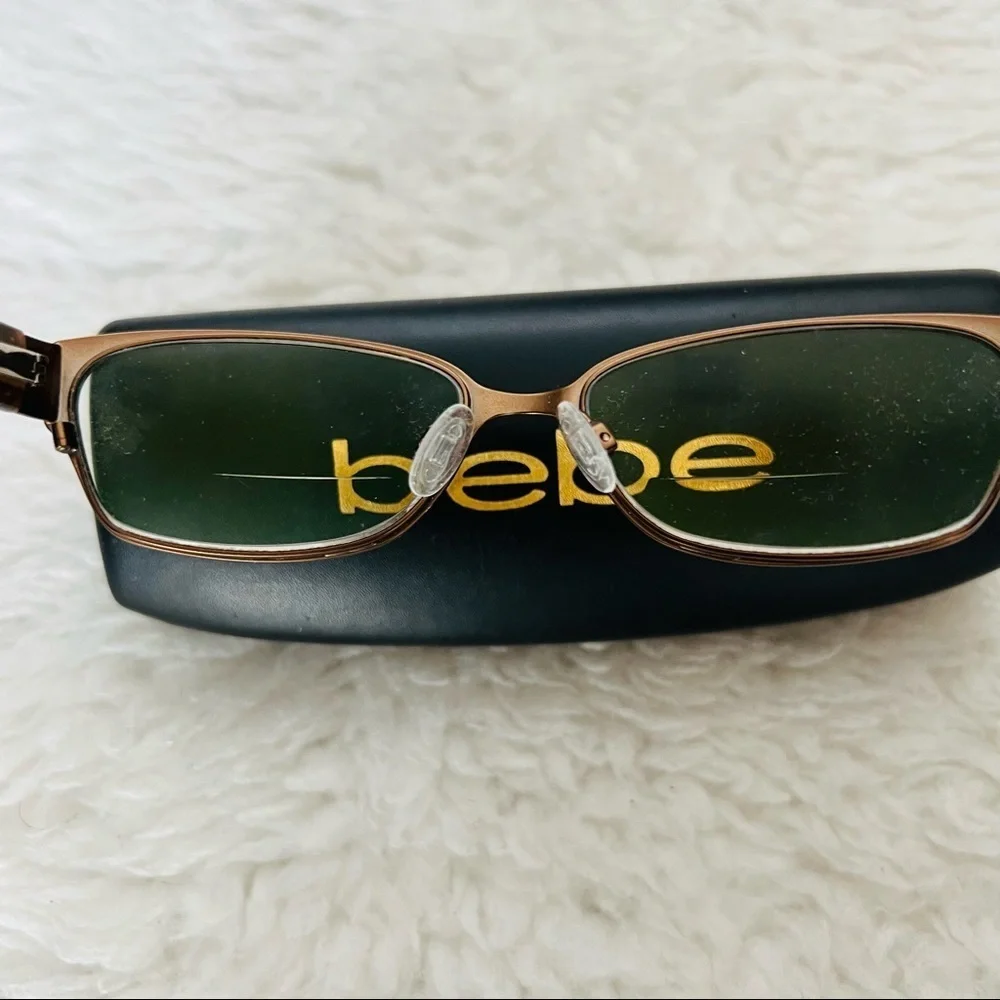 Bebe Brown Gunmetal/Plastic Full rim Eyeglass’s Frame